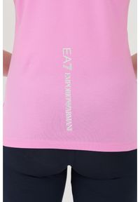 EA7 Emporio Armani - EA7 Różowy t-shirt. Kolor: różowy #5