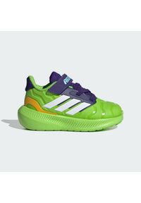 Adidas - Buty adidas Marvel Iron Hulk Runfalcon 5 Kids. Kolor: fioletowy, zielony, biały, wielokolorowy. Wzór: motyw z bajki. Sport: bieganie