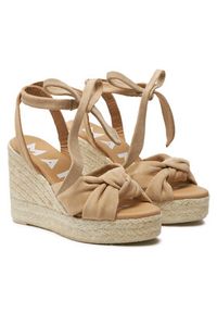 Manebi Espadryle Hamptons Wedge Espadrilles With Knot M 1.1 WS Beżowy. Kolor: beżowy