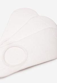 Born2be - Białe 3-pack Skarpety Stopki z Bambusa Maelee. Kolor: biały. Materiał: włókno. Wzór: gładki