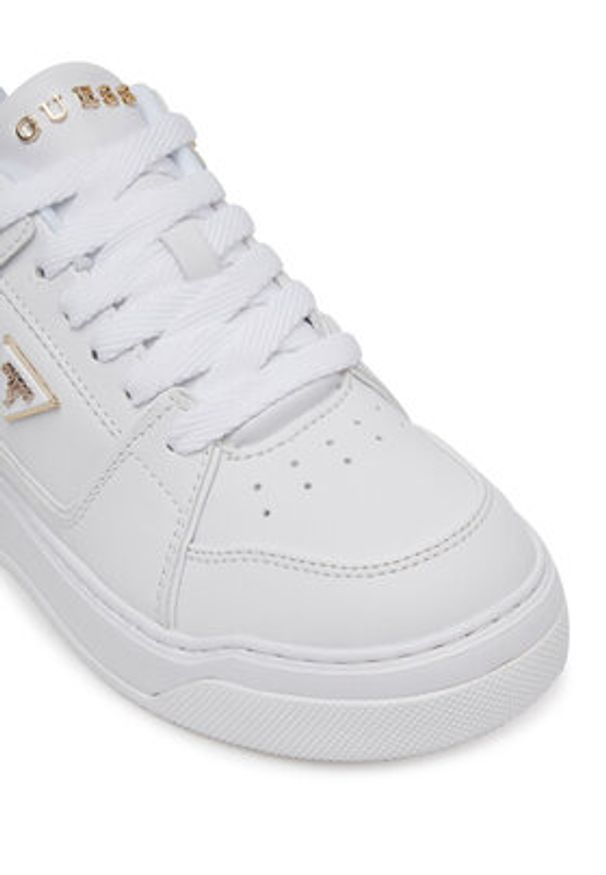 Guess Sneakersy FLTDEL ELE12 Biały. Kolor: biały. Materiał: skóra