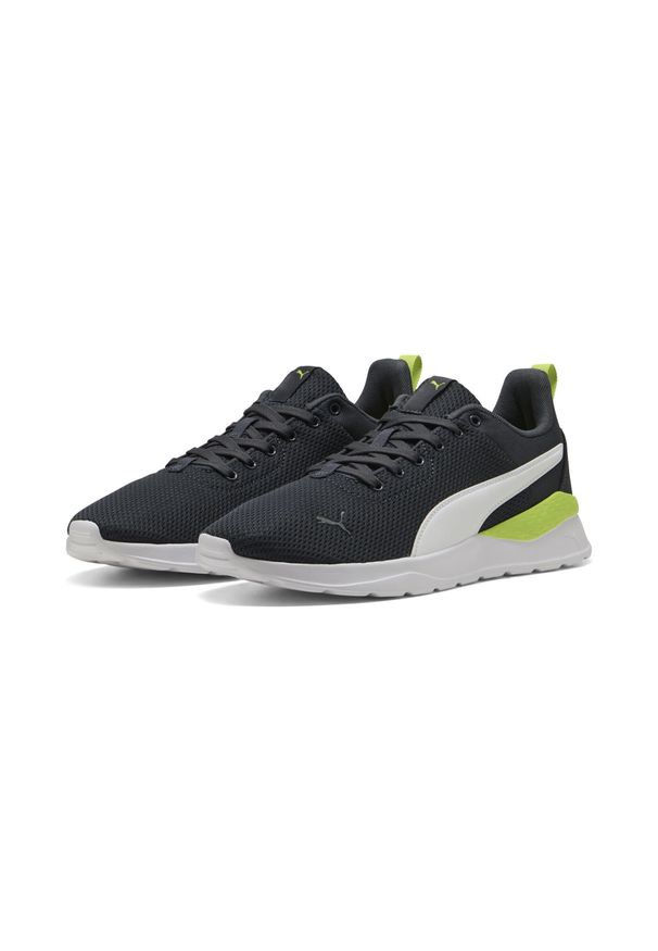 Puma - Buty sportowe Anzarun Lite PUMA Strong Gray White Lime Smash Green. Kolor: szary, biały, zielony, wielokolorowy. Sport: turystyka piesza