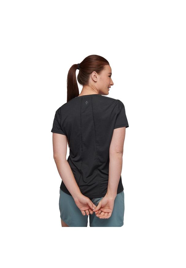 Koszulka turystyczna damska Black Diamond Lightwire SS Tech. Kolor: czarny. Sport: turystyka piesza