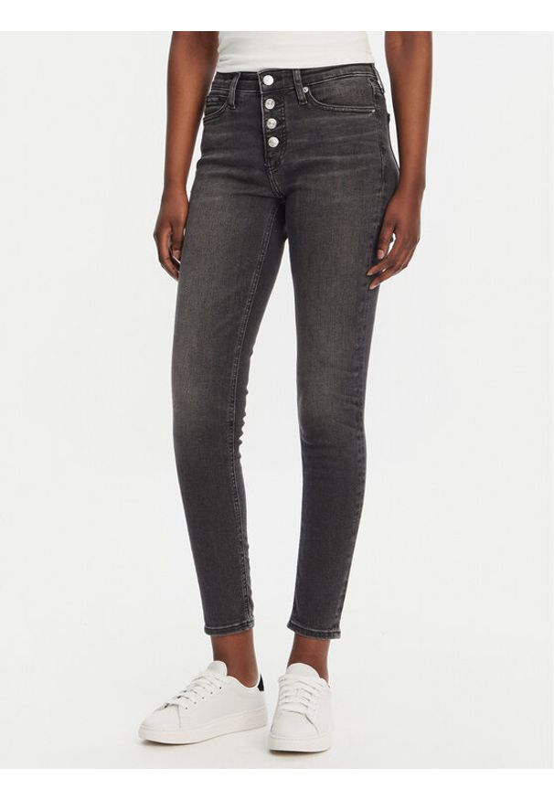 Calvin Klein Jeans Jeansy J20J225114 Czarny Skinny Fit. Kolor: czarny