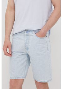 Dr. Denim szorty jeansowe męskie. Kolor: niebieski. Materiał: denim, jeans