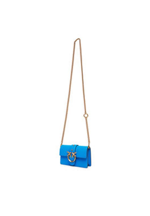 Pinko - PINKO Torebka Love One Micro C . AI 24-25 PCPL 100064 A0F1 Niebieski. Kolor: niebieski. Materiał: skórzane