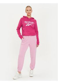 Reebok Bluza Fleece Hoodie Różowy Regular Fit. Kolor: różowy. Materiał: bawełna #4