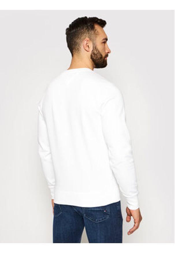 TOMMY HILFIGER - Tommy Hilfiger Bluza Logo MW0MW11596 Biały Regular Fit. Kolor: biały. Materiał: bawełna, syntetyk