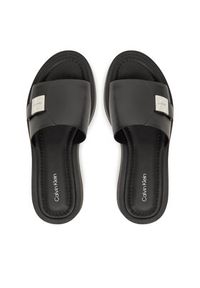 Calvin Klein Klapki Flatform Slide W/Ck Hw - Lth HW0HW02368 Czarny. Kolor: czarny. Materiał: skóra