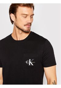 Calvin Klein Jeans T-Shirt J30J320936 Czarny Slim Fit. Kolor: czarny. Materiał: bawełna #5