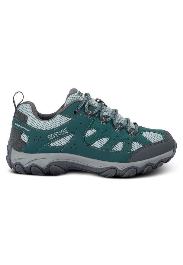 Regatta - Buty damskie trekkingowe niskie z membraną Edgepoint IV. Kolor: niebieski. Materiał: syntetyk. Szerokość cholewki: normalna. Styl: sportowy