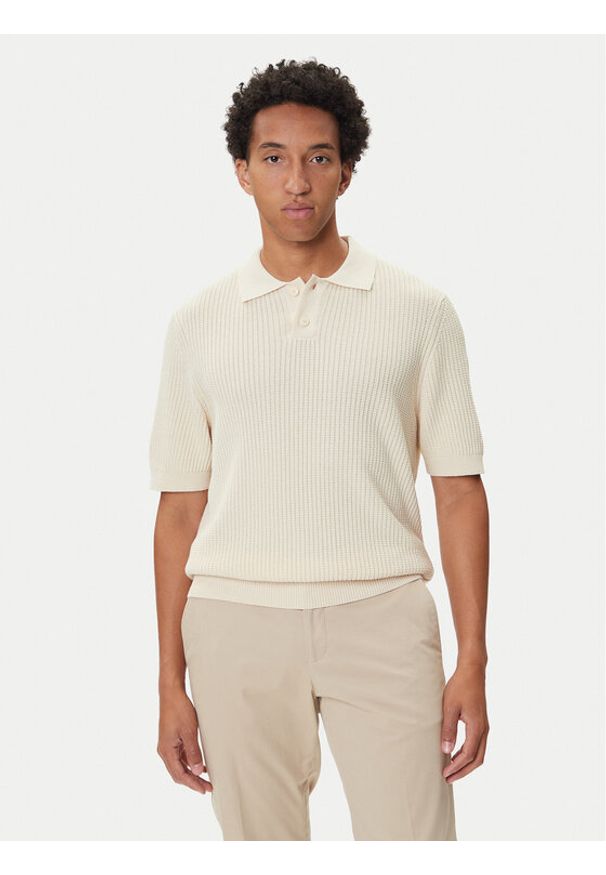 BOSS Polo Akoppo 50543670 Żółty Regular Fit. Typ kołnierza: polo. Kolor: żółty. Materiał: bawełna