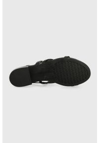 TOMMY HILFIGER - Tommy Hilfiger sandały skórzane damskie kolor czarny. Zapięcie: klamry. Kolor: czarny. Materiał: skóra #3