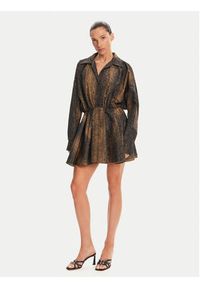 NORMA KAMALI Sukienka codzienna ST4243PHA71302 Brązowy Relaxed Fit. Okazja: na co dzień. Kolor: brązowy. Materiał: syntetyk. Typ sukienki: proste. Styl: casual #4