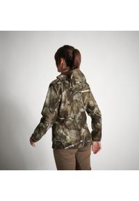 SOLOGNAC - Kurtka myśliwska damska Solognac 500 camo wodoodporna. Kolor: zielony, brązowy, wielokolorowy. Materiał: materiał, poliester. Sport: outdoor