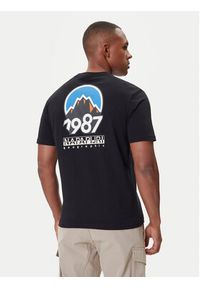 Napapijri T-Shirt S-Montepiana NP0A88SV Czarny Regular Fit. Kolor: czarny. Materiał: bawełna #2