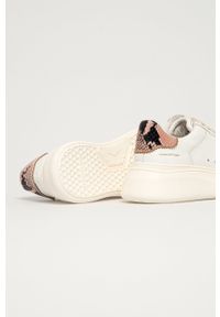 MOA Concept Buty skórzane kolor biały na platformie. Nosek buta: okrągły. Zapięcie: sznurówki. Kolor: biały. Materiał: skóra. Obcas: na platformie #4