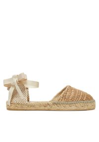 Manebi Espadryle H 1.5 P0 Beżowy. Kolor: beżowy. Materiał: skóra
