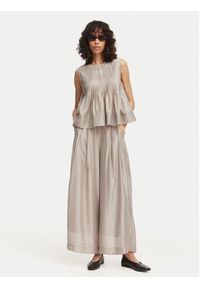 Eleh Bluzka SS260268 Beżowy Regular Fit. Kolor: beżowy. Materiał: wiskoza #5