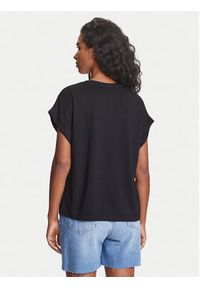 Emporio Armani T-Shirt EW000616 AF12187 UC001 Czarny Loose Fit. Kolor: czarny. Materiał: wiskoza #4