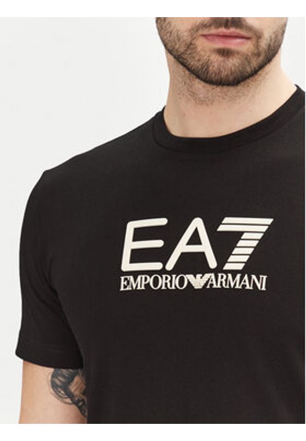 EA7 Emporio Armani T-Shirt 7M000224 AF10375 MC156 Czarny Regular Fit. Kolor: czarny. Materiał: bawełna