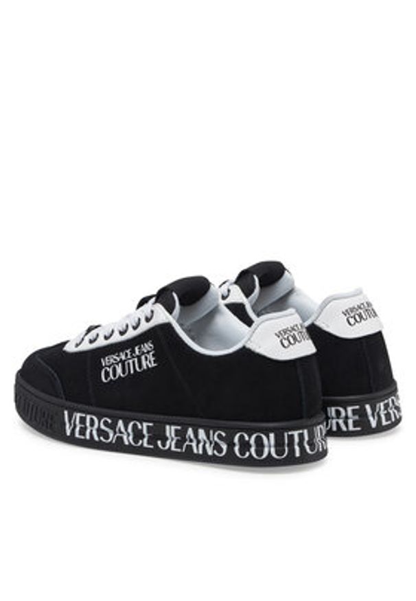 Versace Jeans Couture Sneakersy 78VA3SK6 Czarny. Kolor: czarny. Materiał: zamsz, skóra