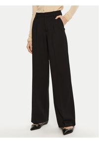 Oui - OUI Spodnie materiałowe 88780 Czarny Straight Fit. Kolor: czarny. Materiał: syntetyk, wiskoza