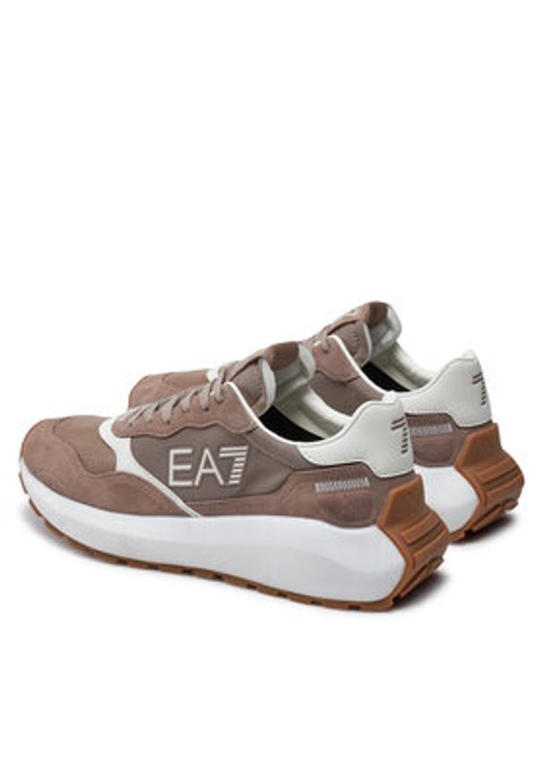 EA7 Emporio Armani Sneakersy X8X186 XK401 U238 Beżowy. Kolor: beżowy. Materiał: materiał