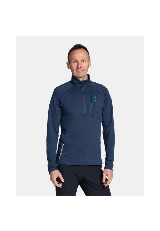 Męska elastyczna warstwa środkowa Kilpi MONTALE-M. Kolor: niebieski. Materiał: polar. Sport: turystyka piesza