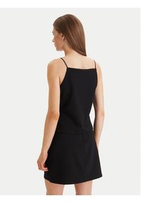 Calvin Klein Jeans Top Ponte LV044F206G Czarny Slim Fit. Kolor: czarny. Materiał: syntetyk #2