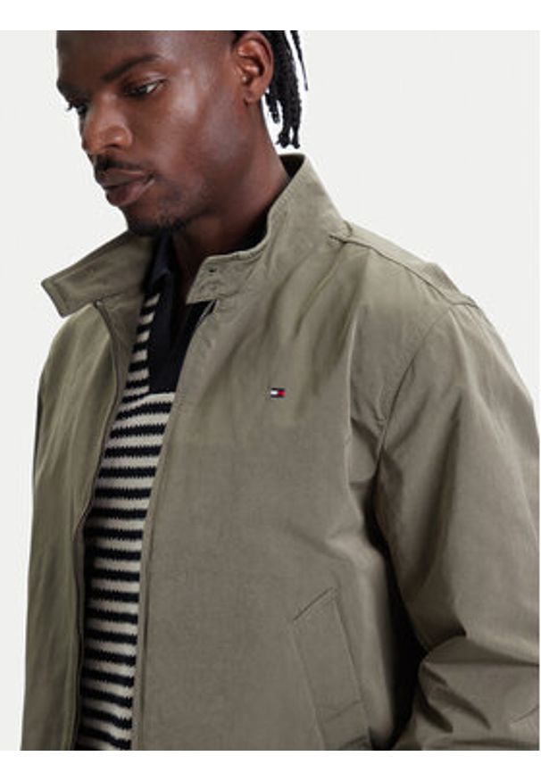 TOMMY HILFIGER - Tommy Hilfiger Kurtka bomber Harrington MW0MW39637 Zielony Regular Fit. Kolor: zielony. Materiał: syntetyk