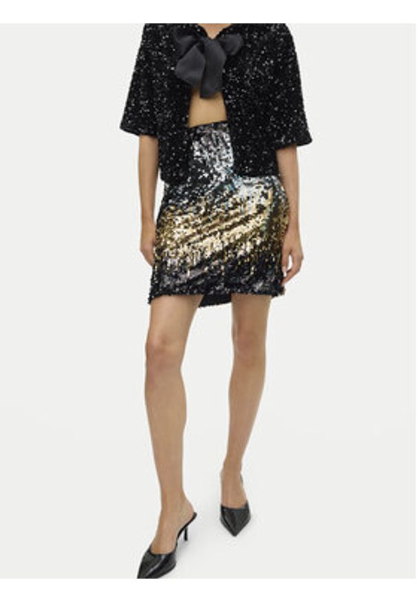 Vero Moda Spódnica mini Ria 10317317 Czarny Slim Fit. Kolor: czarny. Materiał: syntetyk