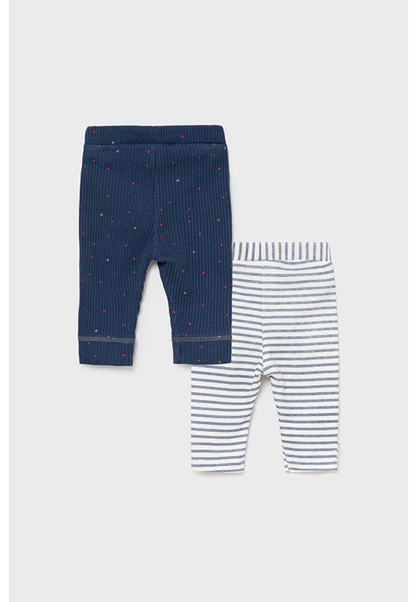 Mayoral Newborn Legginsy dziecięce (2-Pack) kolor granatowy wzorzyste. Kolor: niebieski. Materiał: dzianina