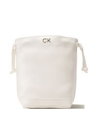 Torebka Calvin Klein Jeans - Re-Lock Drawstring Bag Mini K60K610450 YAF. Kolor: biały. Materiał: skórzane #1