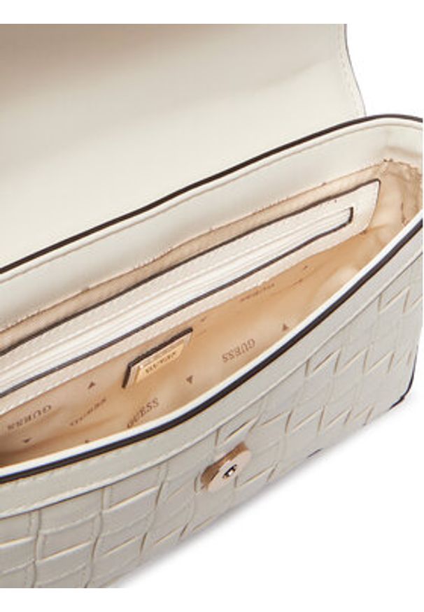 Guess Torebka Sandy HWWG84 18210 Écru. Kolor: kremowy. Materiał: skórzane