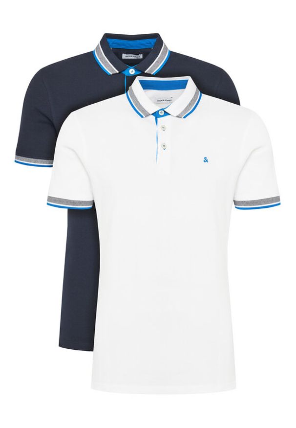 Jack & Jones - Jack&Jones Komplet 2 koszulek polo Paulos 12191216 Kolorowy Slim Fit. Typ kołnierza: polo. Materiał: bawełna. Wzór: kolorowy