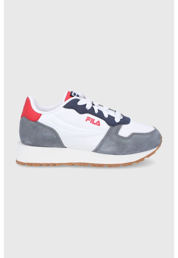 Fila Buty dziecięce Retroque kolor biały. Nosek buta: okrągły. Zapięcie: sznurówki. Kolor: biały. Szerokość cholewki: normalna