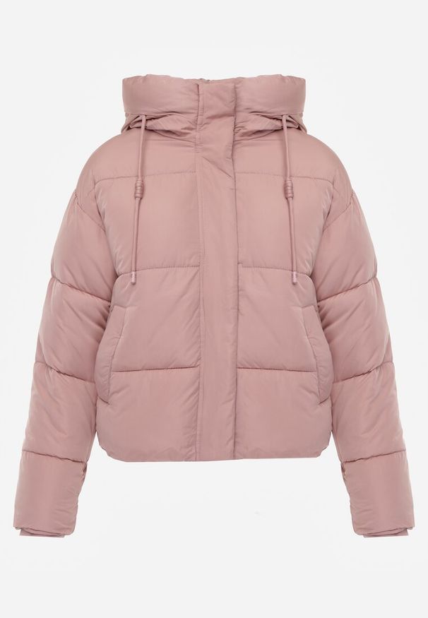 Renee - Różowa Kurtka Pikowana Puffer z Kapturem Mivvia. Typ kołnierza: kaptur. Kolor: różowy. Sezon: zima
