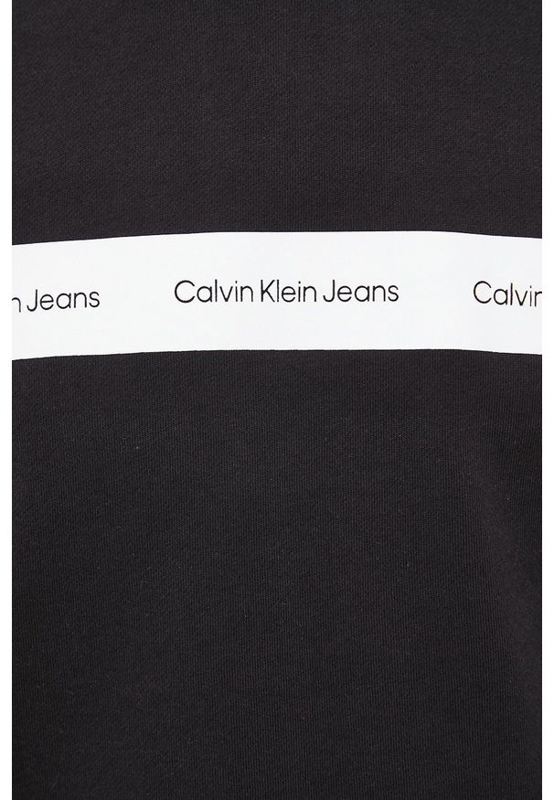 Calvin Klein Jeans bluza męska kolor czarny z nadrukiem. Okazja: na co dzień. Kolor: czarny. Wzór: nadruk. Styl: casual