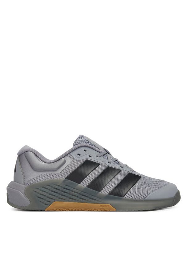 Adidas - adidas Buty na siłownię Dropset 4 JR4674 Szary. Kolor: szary. Materiał: materiał. Sport: fitness