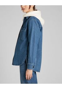 Lee - LEE OVERSHIRT DAMSKA KOSZULA JEANSOWA WASHED NOVA L54IOMQU 112140273. Materiał: jeans