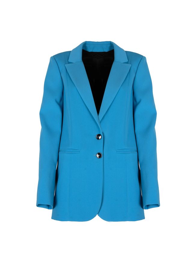 Patrizia Pepe Marynarka | 1S1184/A111 | Kobieta | Niebieski. Okazja: na co dzień. Kolor: niebieski. Materiał: elastan, poliester. Styl: casual