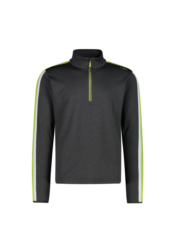 Golf męski techniczny CMP 39L2577. Okazja: na co dzień. Typ kołnierza: golf. Kolor: biały, szary, wielokolorowy, zielony. Styl: casual, sportowy