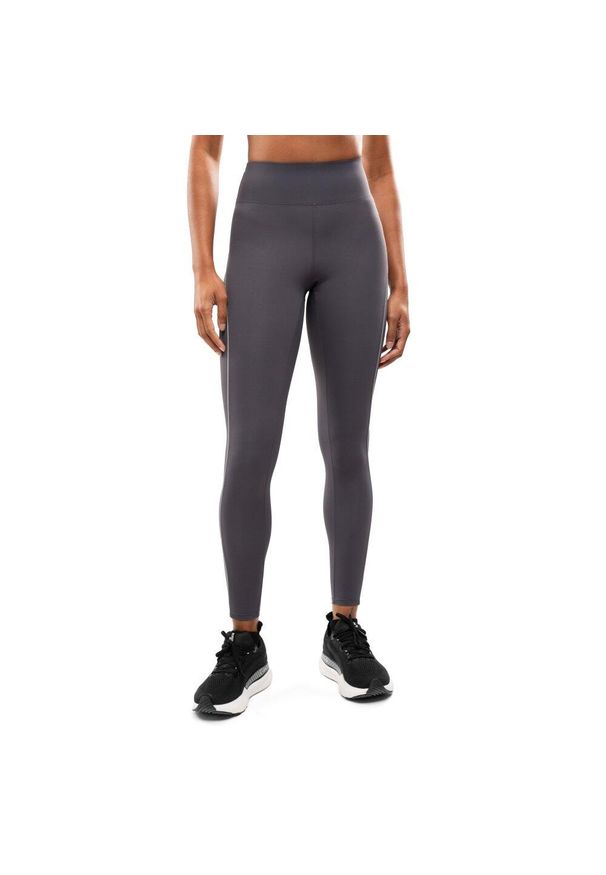 SIROKO - Damskie długie legginsy do biegania Fitness Siroko Lume Dark Gray. Stan: podwyższony. Kolor: szary. Materiał: tkanina. Długość: długie. Sport: fitness