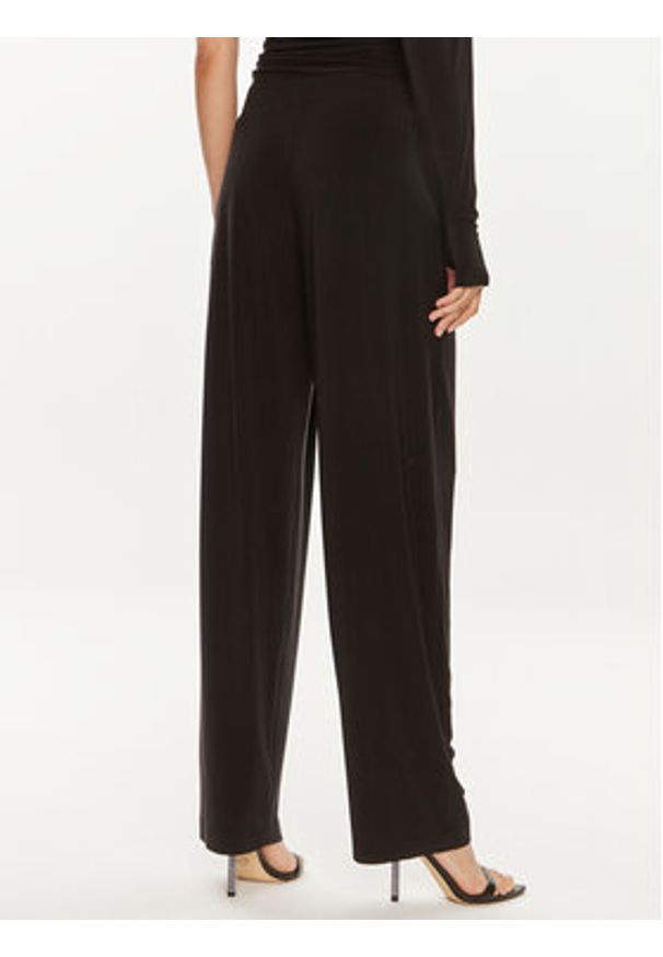 NORMA KAMALI Spodnie materiałowe KK4237PLC32001 Czarny Relaxed Fit. Kolor: czarny. Materiał: syntetyk