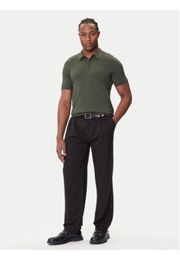 Hugo - HUGO Polo San Peter-CV 50536672 Zielony Regular Fit. Typ kołnierza: polo. Kolor: zielony. Materiał: wiskoza