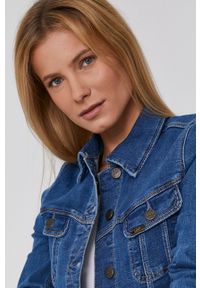 Lee Kurtka jeansowa damska przejściowa. Okazja: na co dzień. Kolor: niebieski. Materiał: jeans. Styl: casual #2