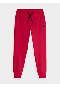 4f - 4F Spodnie dresowe 4FJAW23TTROM410 Czerwony Regular Fit. Kolor: czerwony. Materiał: bawełna #1