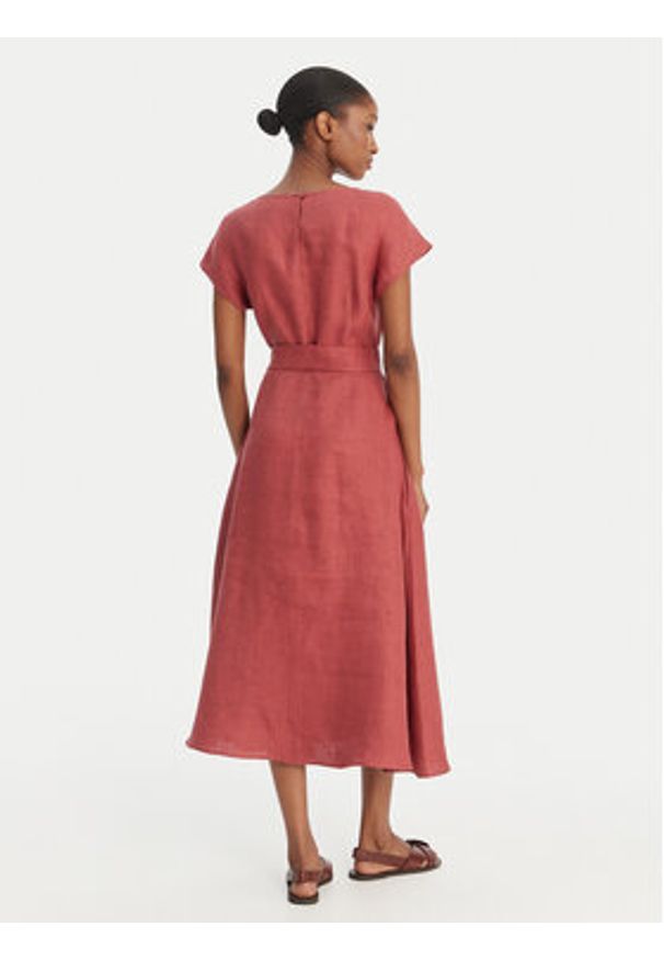 Weekend Max Mara Sukienka letnia Esordio 2615221052 Czerwony Regular Fit. Kolor: czerwony. Materiał: len. Sezon: lato
