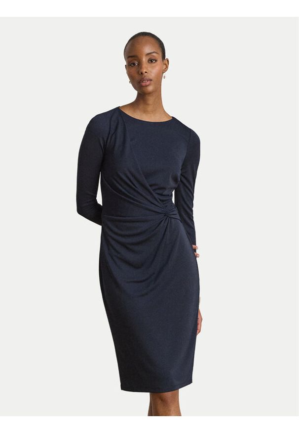 Lauren Ralph Lauren - LAUREN RALPH LAUREN Sukienka dzianinowa 200P14033001 Granatowy Slim Fit. Kolor: niebieski. Materiał: syntetyk
